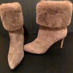 Suede faux fur Ankle boots